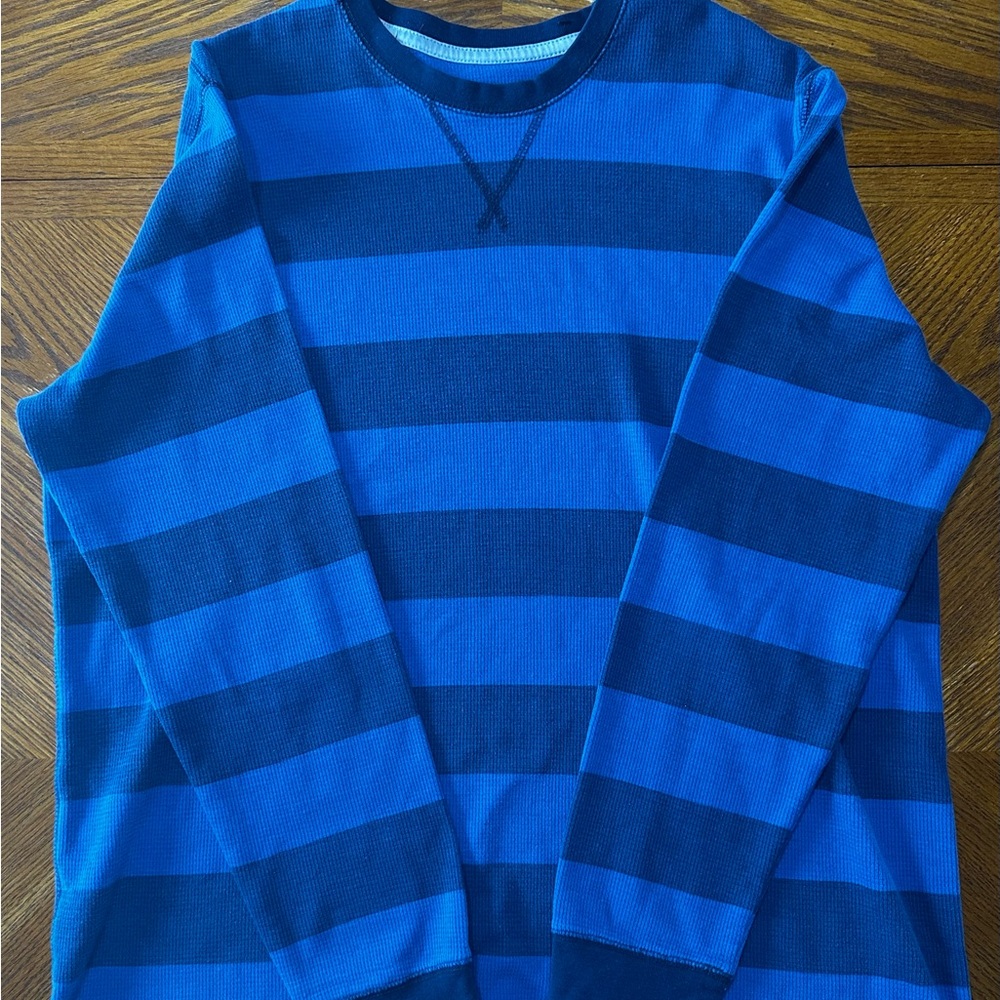 OP Blue Striped Long Sleeve Shirt 2XL